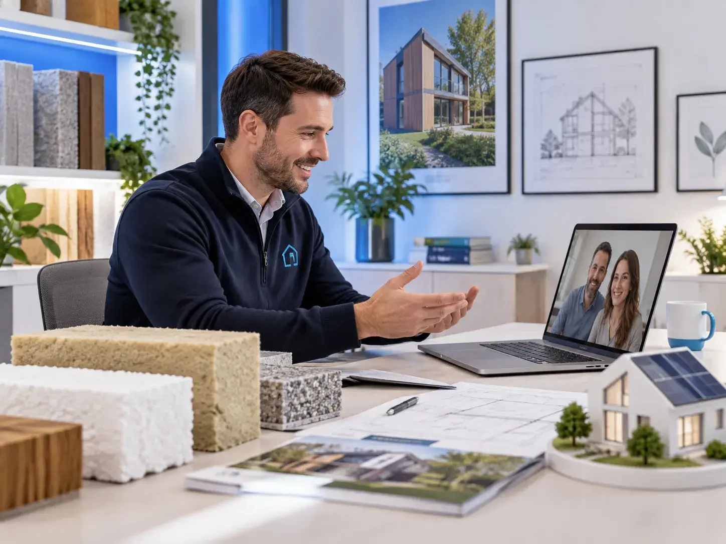 Contact met Premium Isolatie via een online adviesgesprek over woningisolatie, materialen en verduurzaming.