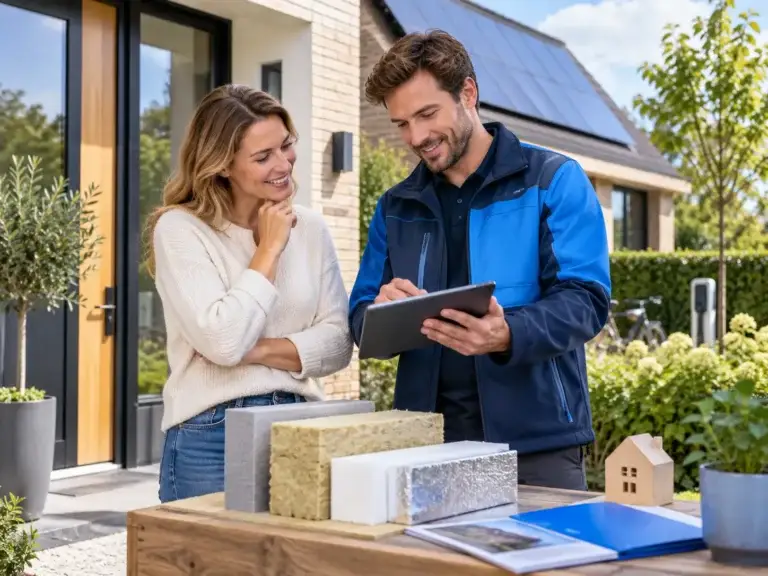 Faq van Premium Isolatie met duidelijk advies over woningisolatie, isolatiematerialen en verduurzaming bij een moderne woning.